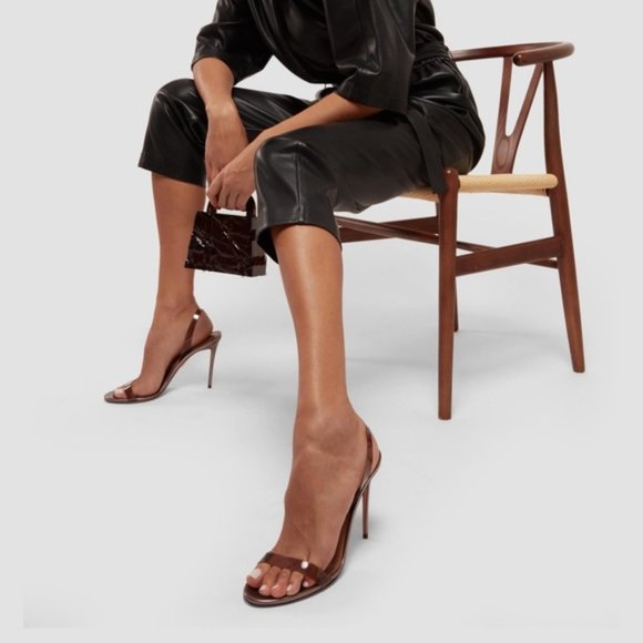 Aquazzura So Nude Plexi Heeled Sandals | Size 37.5 - Picture 3 of 6